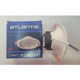 Resim Atlantis 7w Smd Led Beyaz Işık Beyaz Kasa Krom Detaylı Led Spot 