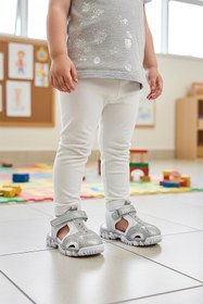 Resim Kiko Kids Marsa Cırtlı Kız Bebek Sandalet Beyaz 