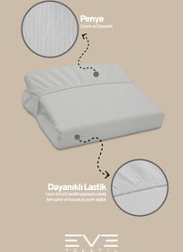 Resim Fitted Yüksek Kaliteli Penye Kumaş Tek Kişilik Lastikli Çarşaf - Kahverengi / 140 x 190 