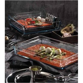 Resim Paşabahçe Standart Premium Dikdörtgen Büyük Boy Borcam Tepsi Fırın Kabı 59334 Beyaz 1 Parça Cam 