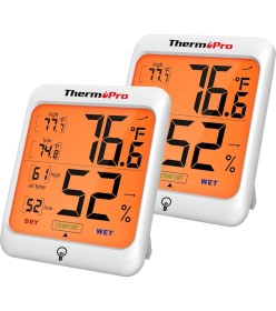 Resim ThermoPro TP53 Termometre İç Mekan Dijital Sıcaklık ve Nem Ölçer - 2 Adet 