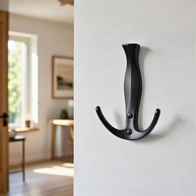 Resim Yeniçeri Metal Portmanto Askı Siyah Duvar Askısı Modern Askılık Ceket Mont Anahtar Askısı 