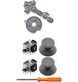 Resim Xbox 360 Analog Motor Topuz İç Lastik T8 Tornavida Tamir Seti Gri 