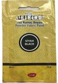 Resim Artdeco Toz Kumaş Boyası 13 Gr. Siyah 1118 