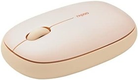 Resim Rapoo M660 sessiz kablosuz fare kablosuz fare 1300 DPI sensör 9 ay pil ömrü sessiz tuşlar ergonomik sağ elini kullananlar ve solaklar PC & Mac için - bej 