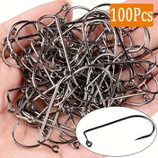Resim 9KM 100 adet Ağır Hizmet 90 Derece Aberdeen Jig Olta iğnesi - Yüksek Karbon Çeliği, Korozyon Direnci, Yuvarlak Eğri DIY Jigheads, Tatlı Su ve Tuzlu Su Balıkçılığı, Baba Günleri, Öğretmenler Günü, Emek Günü, Eid Al-Adha, Orta Sonbahar Festivali için İdeal 