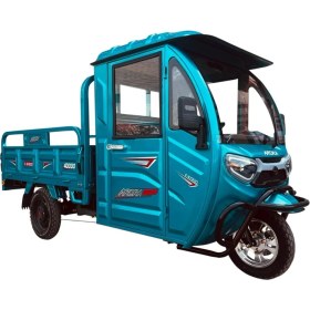 Resim Arora E- 3 Tekerli Kapalı Kabinli Kasalı Elektrikli Motosiklet Mavi 