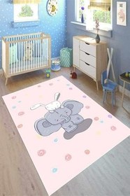 Resim Verona Kaymaz Deri Tabanlı Yıkanabilir Antibakteriyel Dijital Baskı Çocuk Halısı, CK-10025A-VRN-200X400 