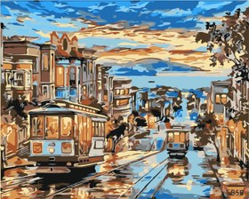 Resim Sayılarla Boyama Seti - Tramvay - 40x50 