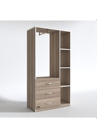 Resim Kenzlife giysi dolabı ökkeş 175*90*40 crd gardırop 3 çekmeceli 
