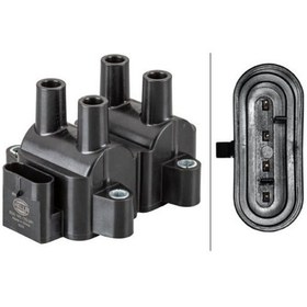 Resim HELLA 5DA193175391 Ateşleme Bobini Logan Sandero CLIO II 1.2 1.4 1.6 96- K7J K7 