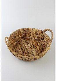 Resim Hasır Rattan Ekmeklik Ekmek Sepeti Yuvarlak 23cm 