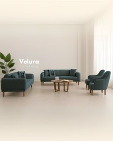Resim Velura Home & Living Lara Koltuk Takımı & Oturma Grubu - Turkuaz (3+3+1) 