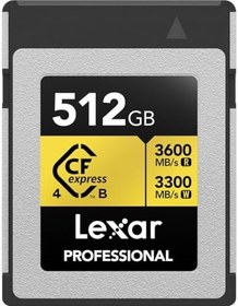 Resim Lexar Gold Serisi Profesyonel CFexpress 4.0 Tip-B Bellek Kartı - 512GB 