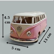 Resim Nostaljik Metal Çek Bırak Pembe Wv Minibüs Araba Kapılar Açılır Diğer 