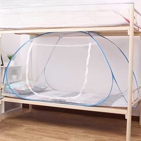 Resim Kolay Kurulum 3 Saniyede Açılan Moğol Çadırı Sivrisinek Ağı, Tam Kenar Kapsama, Mavi, / Polyester Karışımı, Demir Çerçeve 
