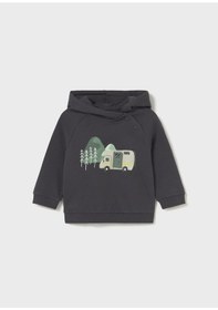 Resim Mayoral Erkek Bebek Kapşonlu Sweatshirt Gri 