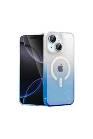 Resim artlab Art Apple İphone 15 Plus Pummel Shiny Magsafe Kapak - Mavi Lab 