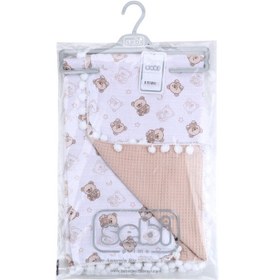 Resim Sebi Bebe Ponponlu Battaniye 70x90 CM 9212 Kahverengi 