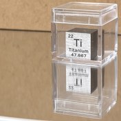 Resim 1 adet Titanyum Küp Metal Örnek - 10mm 0.39" Saf, %99.9 Yüksek Konsantrasyon, Kimya Tutkunları, Öğretim ve Laboratuvar Araştırması için İdeal, Detaylı Element Bilgi Etiketi, Kimya Örneği, Eğitici Malzeme, Yüksek Kaliteli Metal, Metalik Kaplama 