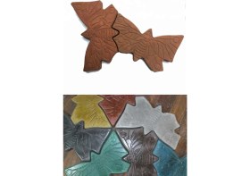 Resim Kelebek Kilit Parke Taşı Kalıbı, Zemin ve Yer Döşeme Için 1 Adet 