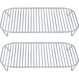 Resim 2pcs Paslanmaz Fırın Grill Raf Ninja Woodfire Için Hava Fritöz Sepeti OG701 OG75 7-1 Arada Hava Fritöz Net Sepetler Mutfak Aracı (Yurt Dışından) 