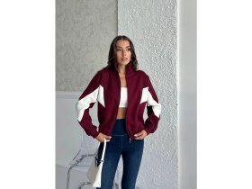Resim Zeynep Öykü Style Kadın3 Iplik Içi Şardonlu Garnili Oversize Kalıp Hırka Eşofman Üstü Sweatshirt 