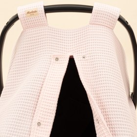 Resim Puset Örtüsü - Tek Taraflı - Bebe Pembe Petek 