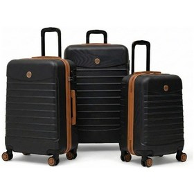 Resim 3'lü Valiz Seti Büyük Boy - Orta Boy - Kabin Boy Siyah-taba 1168 Siyah - Taba 