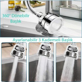 Resim 3 Kademeli Tasarruflu Universal Mutfak Musluk Başlığı 