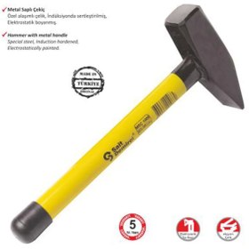 Resim Flamex Eco Lounge Sait Demirci Metal Saplı Çekiç 500 gr 