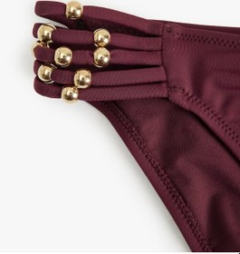 Resim Koton Astarlı Yanları İpli Boncuklu Bikini Altı Bordo 5sak00187mm Bordo 