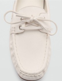 Resim MANGO Deri bağcıklı denizci ayakkabısı 