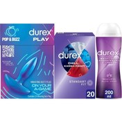 Resim Durex Titreşimli Anal Plug Tıkaç + Chill Karma Paket Prezervatif 20'li + Aloe Vera Kayganlaştırıcı Jel 200 ML 