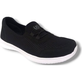 Resim Black Sea 575-25 Anorak Slip On Anatomik Kadın Sneaker Siyah Beyaz Siyah 