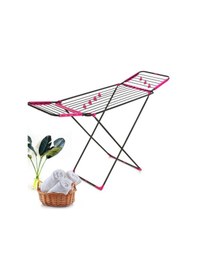 Resim Perilla Avrora Çamaşır Kurutma Askısı Gri Renkli Paslanmaz Yüzey İle Güvenli Kullanım Kanatlı Kurutmalık Gri - Pembe 