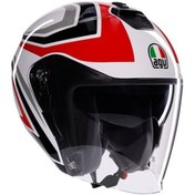 Resim Agv Kask/ırıdes Tolosa Black Grey Red Conf Siyah 
