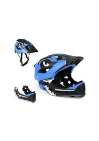 Resim Novahub Lixada Ayrılabilir Tam Yüz Kaskı Çocuk Spor Güvenlik Kaskı, Bisiklet, Paten Ve Kaykay İçin Mavi Mavi 