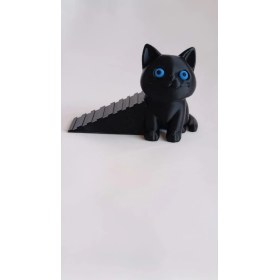 Resim Kapı Stoperi / Dekoratif & Kaymaz Taban / Kedi Figürlü / Kapı Tutacağı 