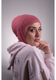 Resim Hürrem Bone Gül Kurusu Pratik Hazır Geçmeli Bone Viskon Kumaş Hijab Spor 2106 Gül Kurusu 