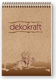 Resim Keskin Dekokraft Spiralli Bloknot A4 Düz 100 Yaprak 144000 