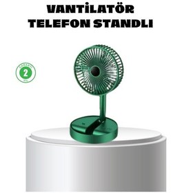 Resim Katlanabilir Mini Fan - 3 Kademeli Soğutma Şarjlı 
