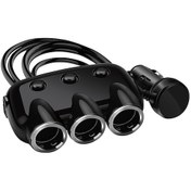 Resim Samdoo Çift Usb Portlu 3'lü Araç Şarj Cihazı - Hızlı Şarj Ve Led Göstergeli 