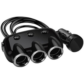 Resim Samdoo Çift Usb Portlu 3'lü Araç Şarj Cihazı - Hızlı Şarj Ve Led Göstergeli 