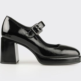 Resim Elle Shoes Siyah Deri Kadın Ayakkabı 
