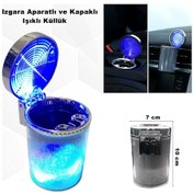 Resim Araç ve Ofis Küllük Kapaklı Model Işıklı Küllük Izgara Aparatlı 