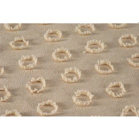 Resim Ponpon Desenli 2 Parça Tek Kişilik Yatak Örtüsü Bej 