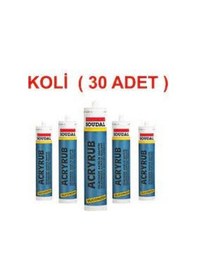 Resim Soudal Silikonize Mastik 500 Gr Gri Koli 30 Adet 