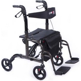 Resim Dm-9124 Lüx Ayak Pedallı Alüminyum Rolatör Hem Rolatör Hem Tekerlekli Sandalye 