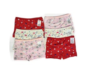 Resim 6 Adet Kız Çocuk Desenli Penye Boxer 403 Çok Renkli 